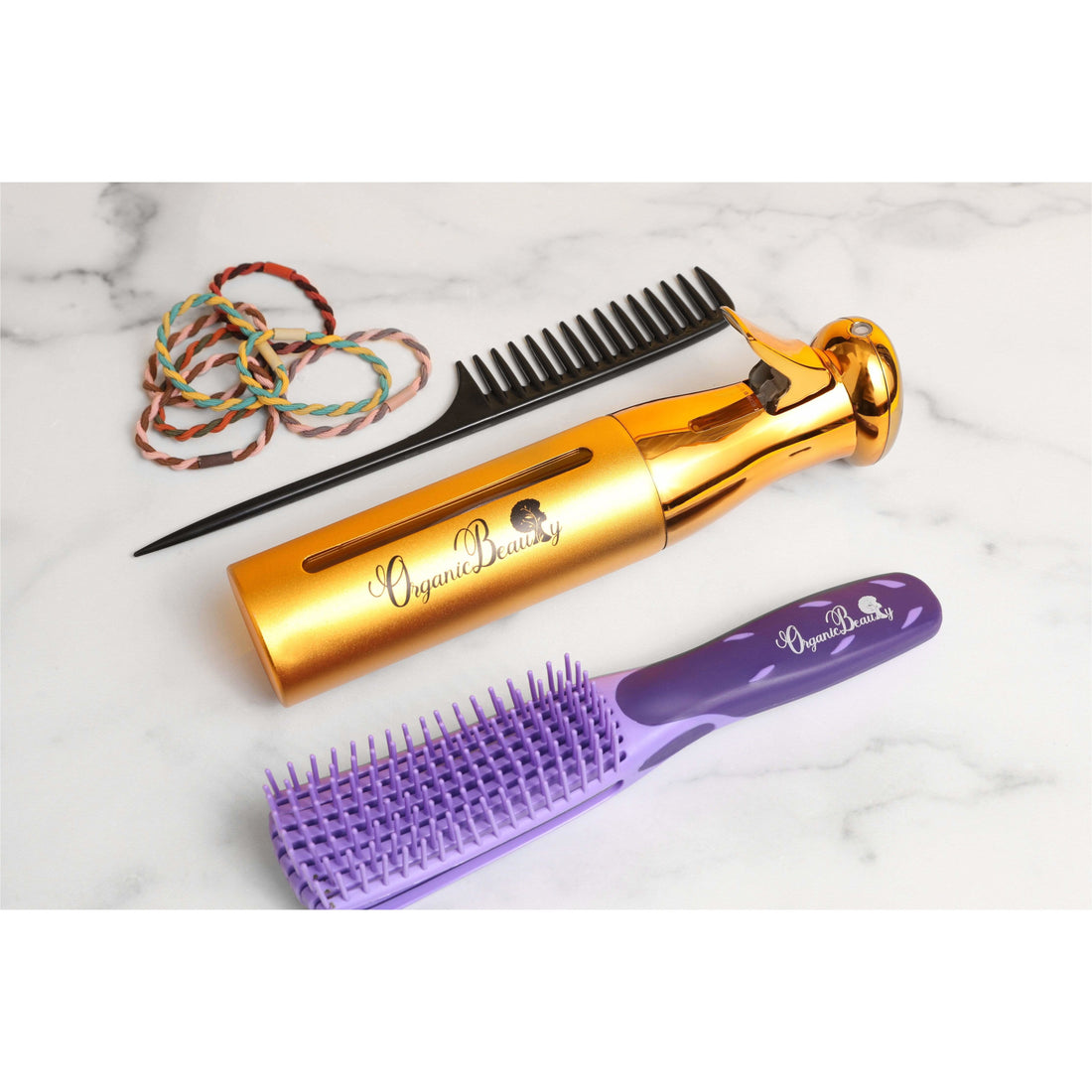 Hair Stylist Spray Bottle &amp; Detangling Brush Bundle